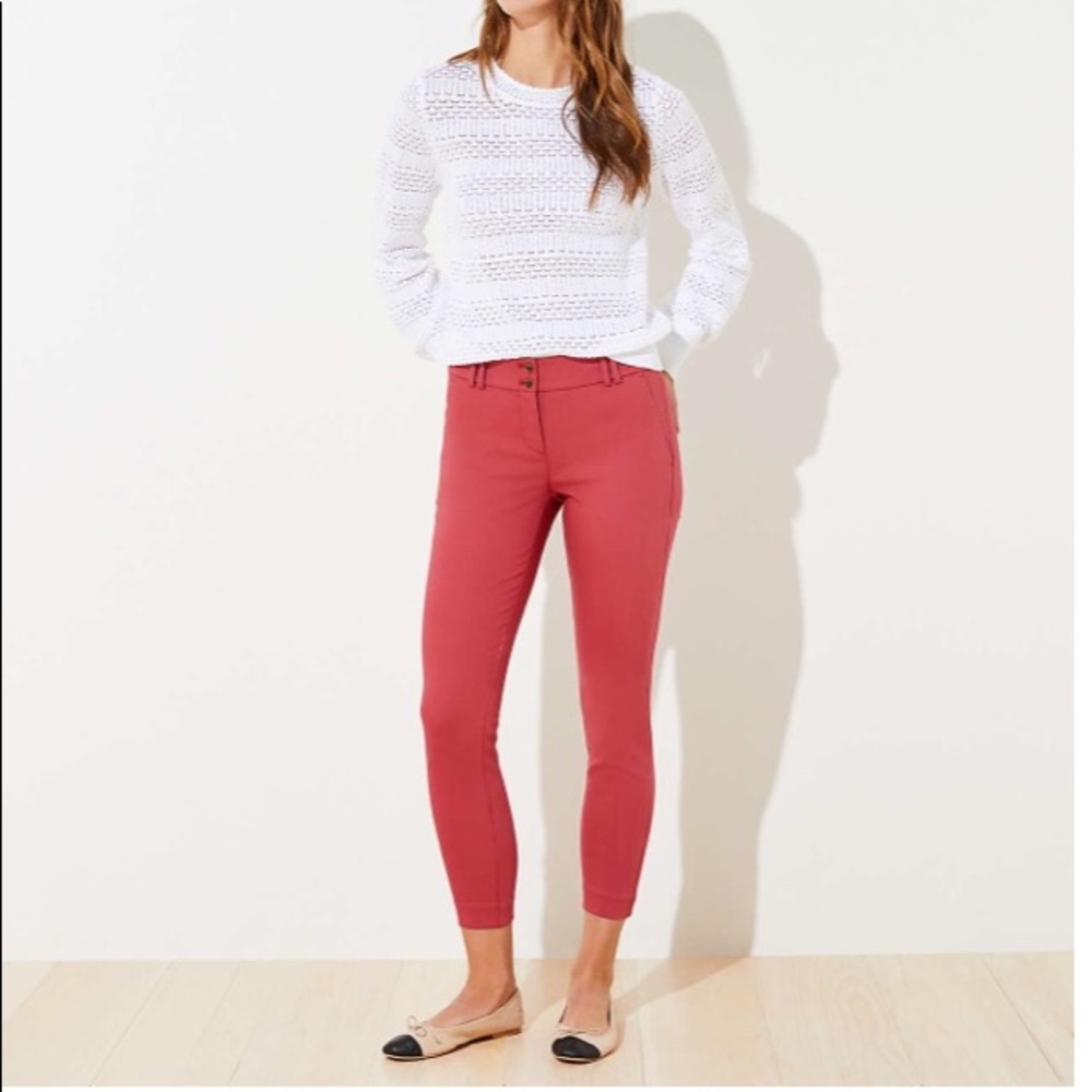 Double button skinny CURVY ankle pants